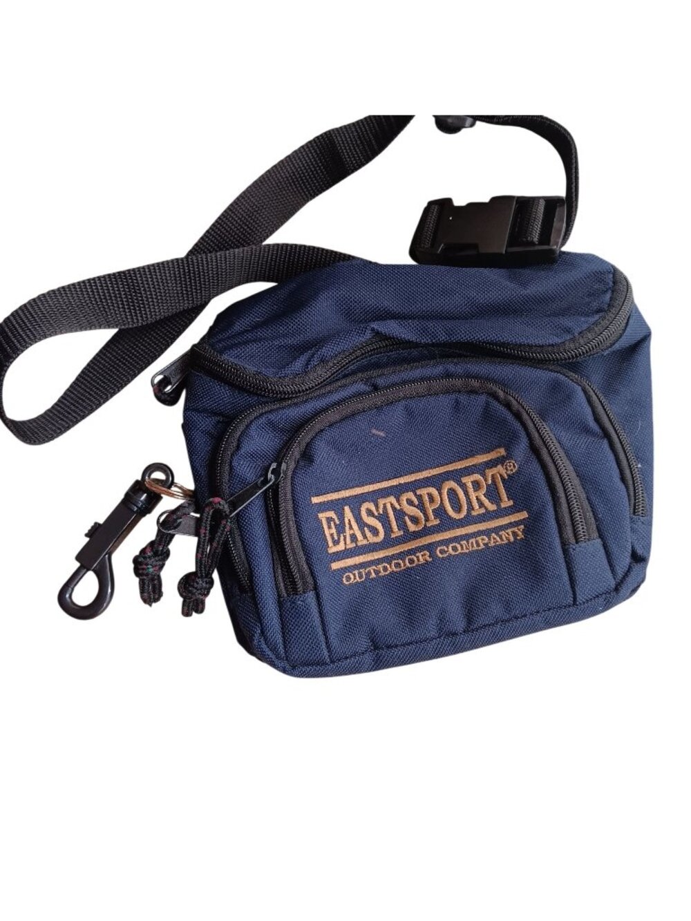 Eastsport Outdoor Company Blue Mini Crossbody Bag Fanny Pack Multi-Zip